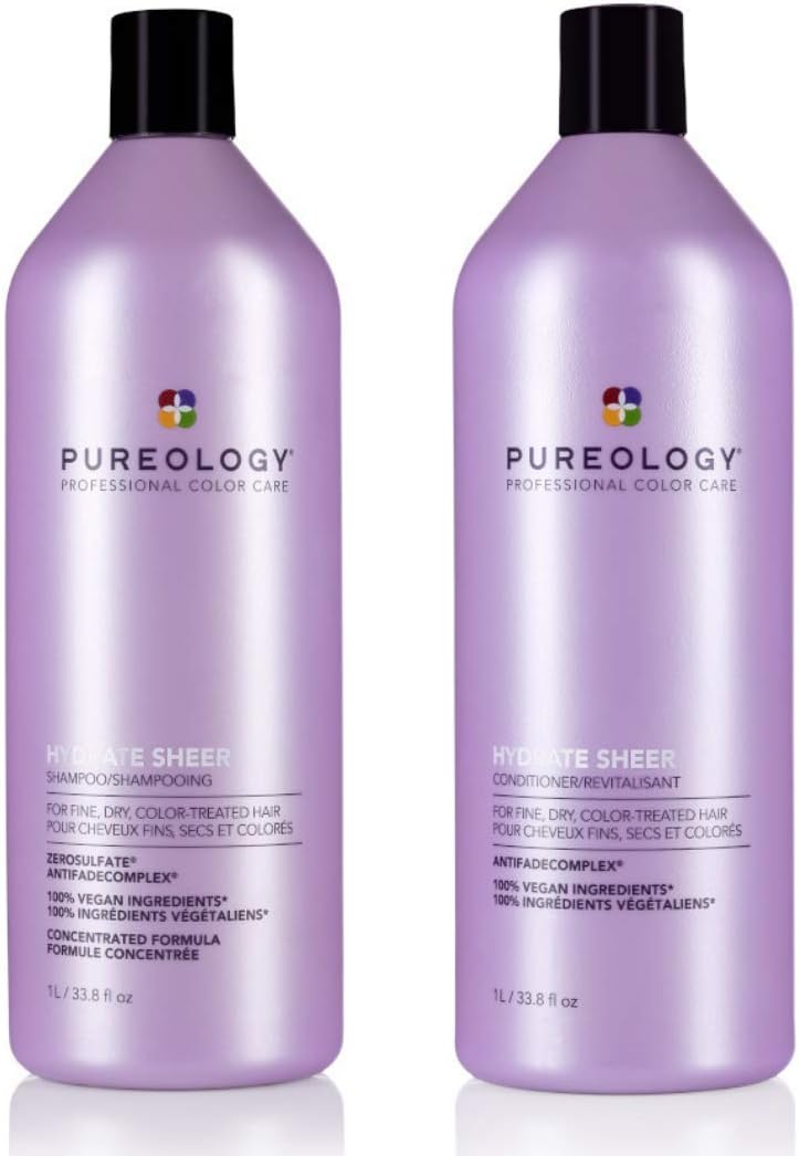 Pureology Hydrate Sheer Shampoo 1000Ml & Conditioner 1000Ml Duo 2020