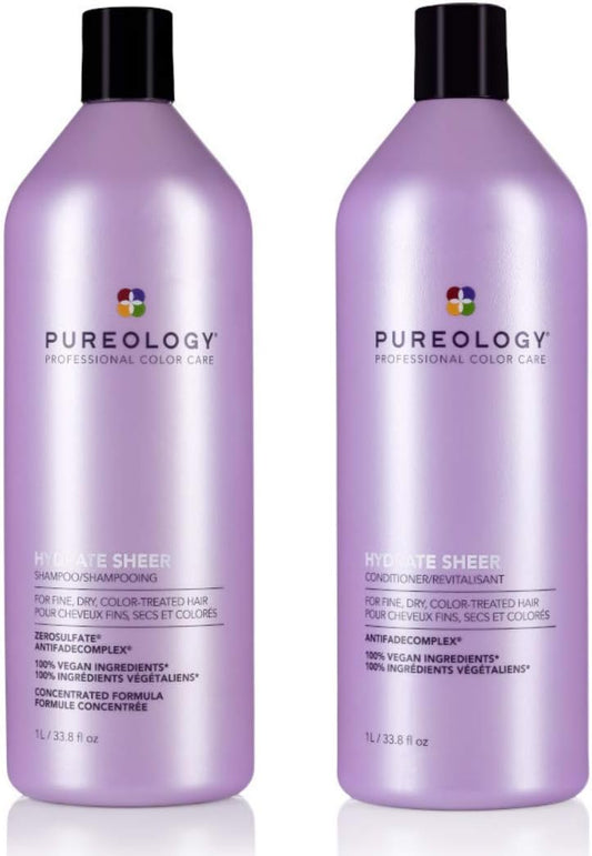 Pureology Hydrate Sheer Shampoo 1000Ml & Conditioner 1000Ml Duo 2020