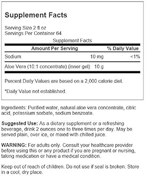 Swanson Premium Brand Aloe Vera 1 Gallon (3.78 L) Liquid