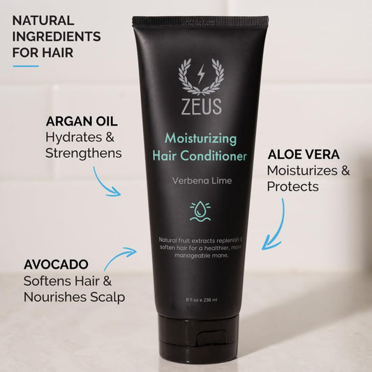 Zeus Daily Moisturizing Shampoo For Men With Natural Fruit Extracts To Cleanse, Strengthen, Hydrate, Nourish And Smooth Hair For Lasting Strength & Shine (Made In Usa) 8 Oz