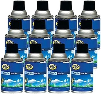 Zep Metered Mist Automatic Aerosol Dispenser Refill, Blue Sky - 6.5 Ounce (Case of 12) 336201 - Air Freshener Refills Last 30 Days and Neutralizes Tough Odors : Health & Household