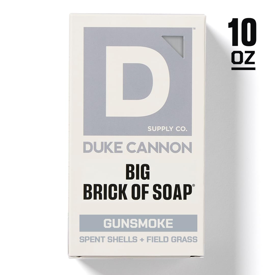 Duke Cannon Supply Co. Extra Large Bar Soap - Men'S Natural Bar Soap With A Masculine Scent - Usa-Made Soap For Men - All Skin Types - Big Brick Of Soap - Gun Smoke (10 Oz) : Beauty & Personal Care
