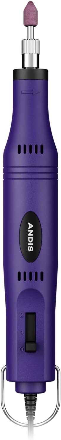 Andis 66745 EasyClip 2-Speed Pet Nail Grinder, Purple