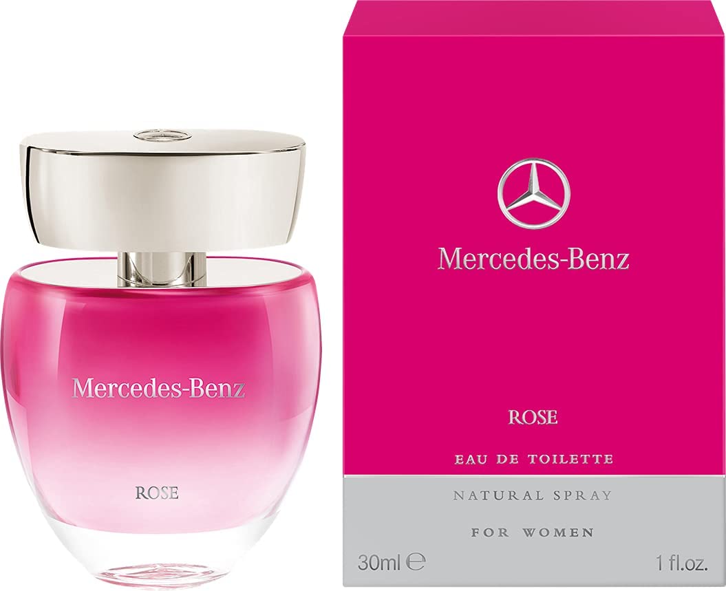 Mercedes-Benz - Rose - Professional Fragrance For Women - Elegant And Irresistible - Romantic And Stylish - Naturally Infused And Crafted - Sweet, Fresh And Young - Eau De Toilette - 2 Oz