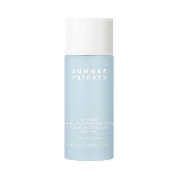 Summer Fridays Soft Reset Aha Exfoliating Solution - Overnight Facial Exfoliator That Smoothes + Refines Texture - Enriched With Glycolic & Lactic Acid To Help Smooth Fine Lines + Wrinkles (3.4 Fl Oz)