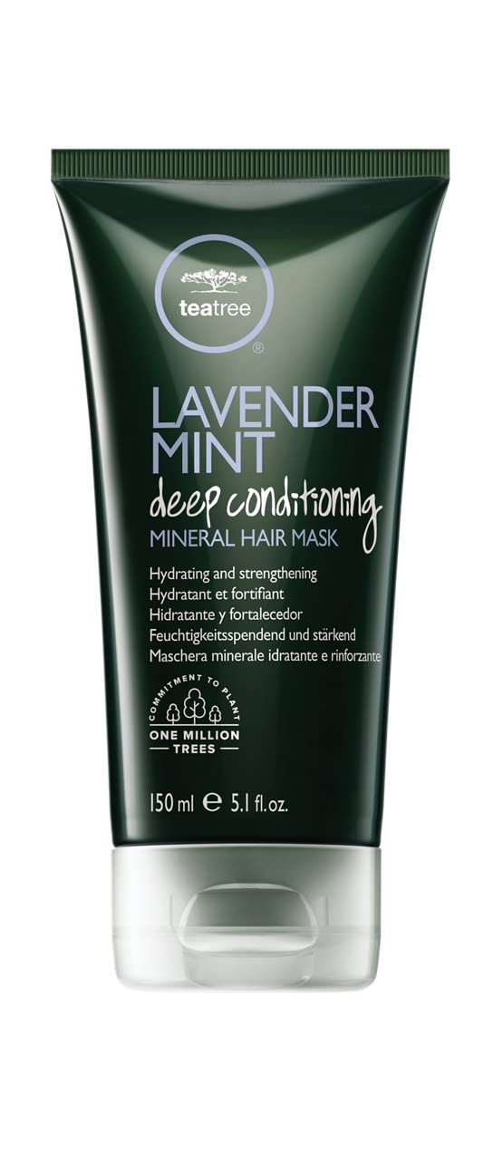 Tea Tree Lavender Mint Deep Conditioning Mineral Hair Mask, Hydrates + Strengthens, For Coarse + Dry Hair