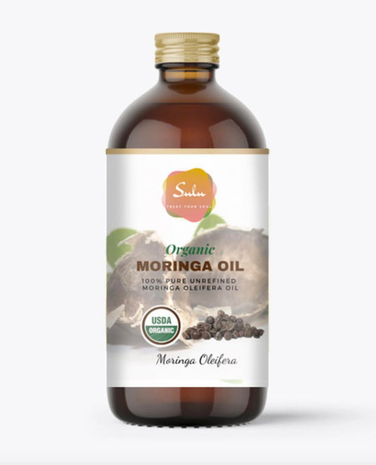 SULU ORGANICS Moringa Oil- USDA Organic Unrefined Cold Pressed Virgin (4 fl.oz) : Beauty & Personal Care