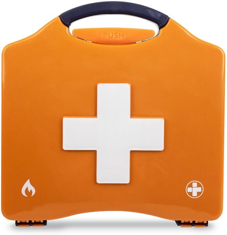 BurnSoothe Burn First Aid Kit In Orange Compact Aura Box First Aid Emergency Burn Kit - Modern Comprehensive Burns Kit. Ideal For Smaller Work Environments (Box Size: 20.5cmh X 20cmw X 6.5cmd) : Amazon.co.uk: Health & Personal Care