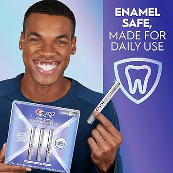 Crest 3Dwhite Enamel Safe Teeth Whitening Pens, 0.13 Fl. Oz., 3 Pk. : Health & Household