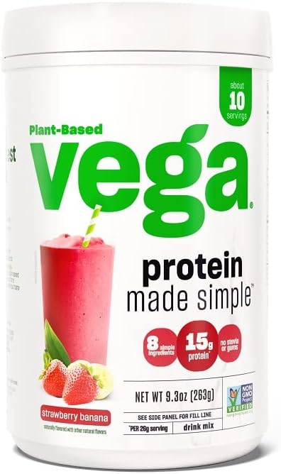 Vega Protein Made Simple Protein Powder, Strawberry Banana - Stevia Fr