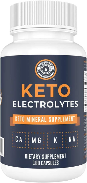 Left Coast Performance Keto Electrolyte Supplement, 180 Capsules. Electrolyte Pills for Ketogenic Diet. Magnesium, Potassium, Sodium, Calcium. Electrolytes Keto Tablets for Hydration Support