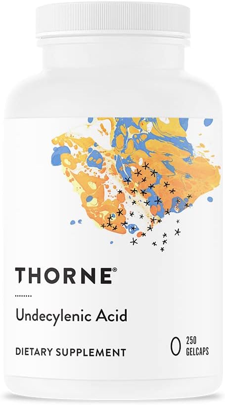 Thorne Undecylenic Acid (Formerly Formula Sf722) - 250 Mg Of Undecylenic Acid - Fatty Acid Support For A Healthy Balance Of Gut And Vaginal Flora - Gluten Free - 250 Gelcaps - 50 Servings