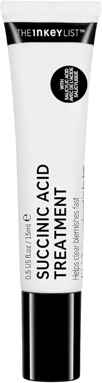 The Inkey List Succinic Acid Treatment 15Ml, Clears Blemishes, Reduces Inflammation, Acne Treatment, Vegan Friendly, Suitable For All Skin Types