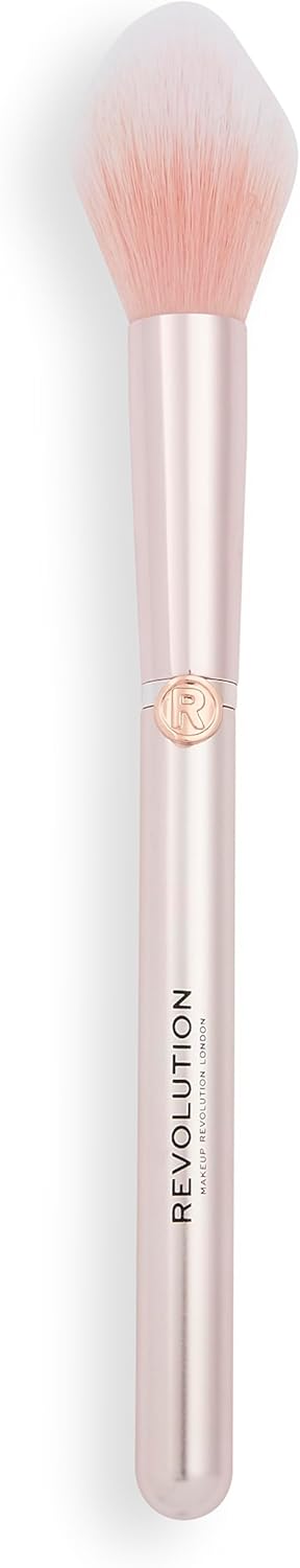 Revolution, Create Defining Contour Brush (R10), Makeup Brush For Blush, Bronzers, & Highlighter, For Cream Or Powder Contours, Vegan & Cruelty Free