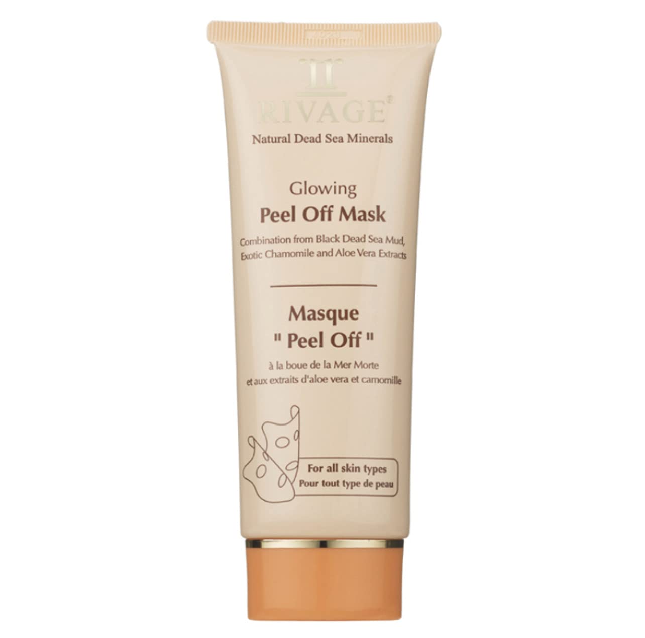 Rivage Natural Dead Sea Minerals Glowing Peel Off Mask Enhanced With Dead Sea Minerals And Chamomile And Aloe Vera Extracts Vegan Friendly, No Animal Testing, No Harsh Chemicals