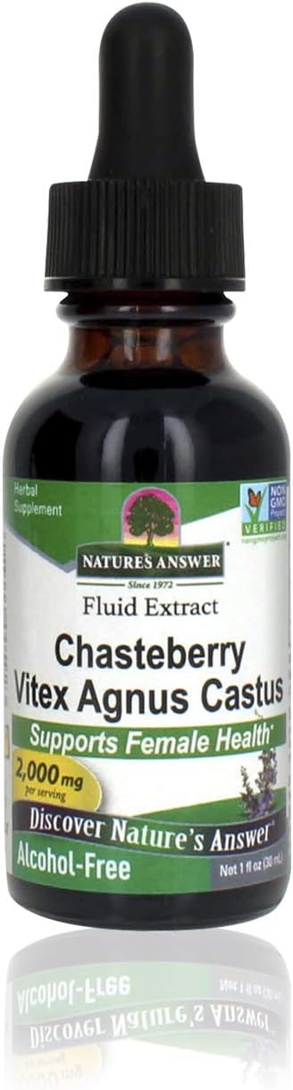 Nature'S Answer Alcohol-Free Vitex Berry, 1-  | Promotes Hormonal Balance | Ovulation Support | Menopausal Support