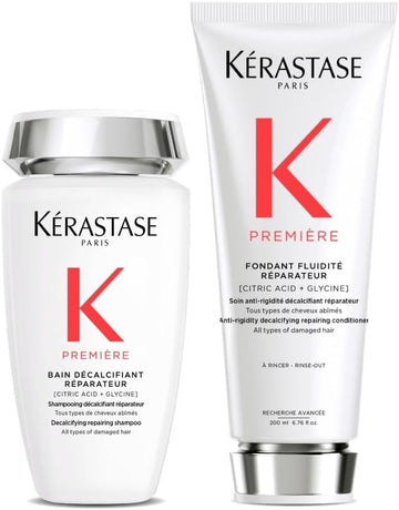 Kérastase Première Bonding Shampoo & Conditioner Duo For Damaged Hair With Pure Citric Acid [Steps 2 & 3- Cleanse & Condition]
