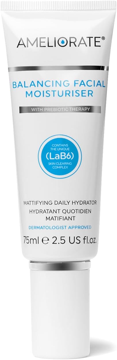 Ameliorate Balancing Facial Moisturiser 75Ml | Lab6, Lactic Acid, Polysaccharides | Dermatologically Tested
