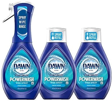 Dawn Powerwash Starter Kits, Dish Spray, Dish Detergent, Fresh Scent Bundle, Spray Bottle, 2 Refills… : Health & Household