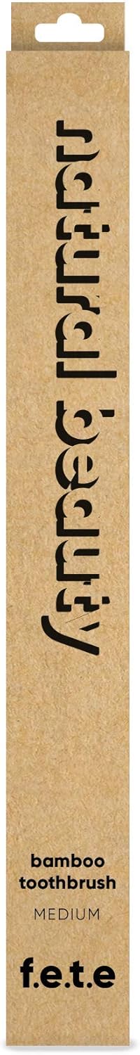 f.e.t.e | Natural Beauty Bamboo Toothbrush | Biodegradable & Compostable Handle | Recyclable Medium Bristles | Sustainable | Vegan : Amazon.co.uk: Health & Personal Care