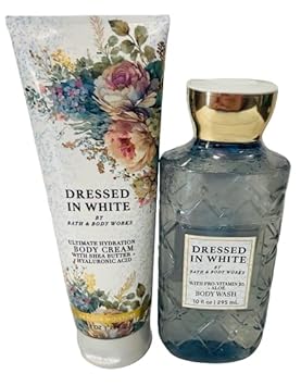 Bath & Body Works Dressed In White Ultimate Hydration Body Cream And Body Gel Wash 2 Piece Set