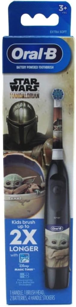 Oral-B Kid'S Battery Toothbrush Featuring Star Wars The Mandalorian, For Kids 3+