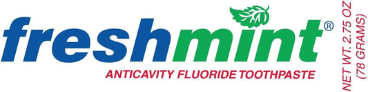 144 Tubes of Freshmint® 2.75 oz. Anticavity Fluoride Toothpaste, Tubes do not Have Individual Boxes for Extra Savings