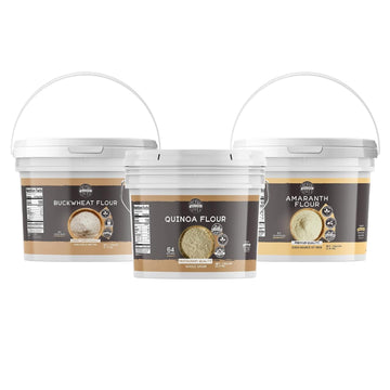 Birch & Meadow Amaranth Flour, Quinoa Flour, & Buckwheat Flour Bundle (1 Gallon Buckets), Versatile Ingredients, Breads & Baked Goods, Flavorful