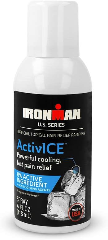 Curad Ironman Activice Cooling Spray, Topical Pain Relief For Arthritis, Joint, Muscle, Back & Body Aches & Pain, 4 Oz (1 Count)