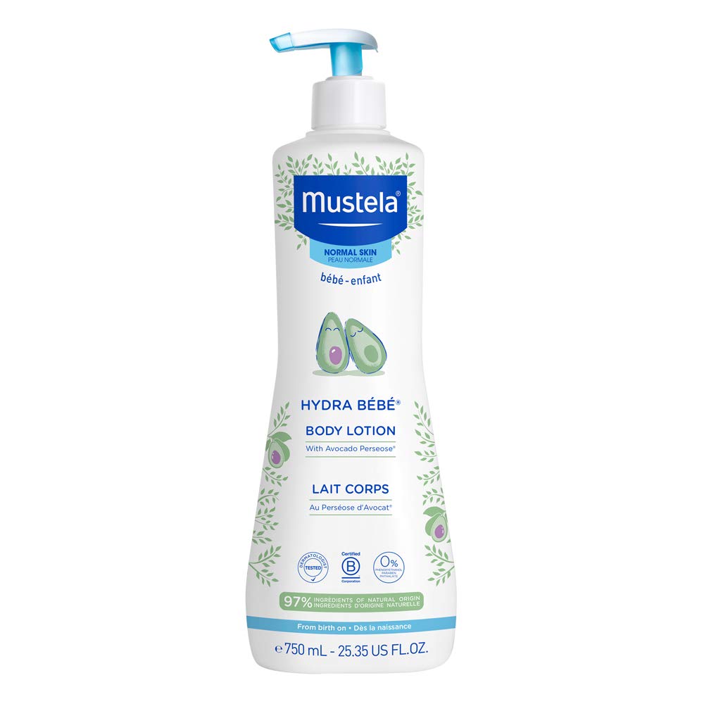 Mustela Hydra Bebe Body Lotion - Daily Moisturizing Baby Lotion With Natural Avocado, Jojoba & Sunflower Oil – Various Sizes