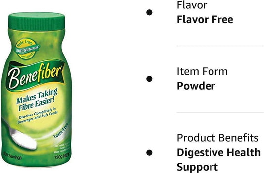 Benefiber 730gm Jumbo 25.75 Fiber Supplement Powder 208 Serves