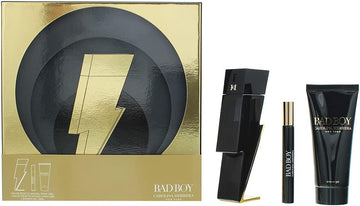 Carolina Herrera Bad Boy 3 Piece Gift Set: Eau De Toilette 50Ml - Eau De Toilette 10Ml - Shower Gel 100Ml