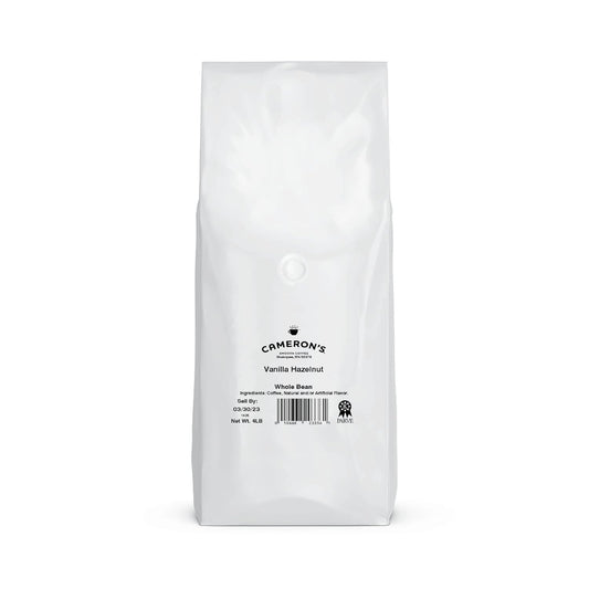 Cameron'S Coffee Vanilla Hazelnut Flavored Whole Bean Coffee, Light Roast, 100% Arabica, Bulk, 4-Pound Bag, (Pack Of 1)