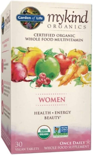 Garden Of Life Mykind Organics Women Once Daily Whole Food 60 Vegan Tablets Health Energy Beauty Multivitamin