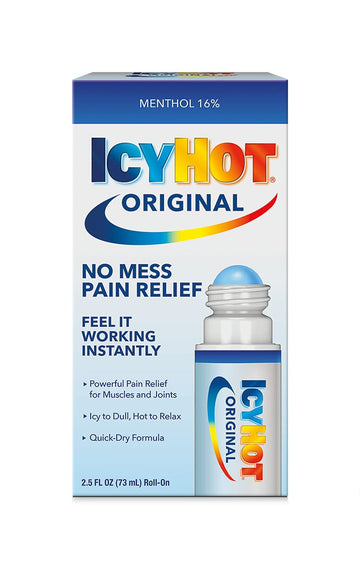 Icy Hot Original Medicated Pain Relief Liquid with No Mess Applicator, 2.5 Fluid Ounces