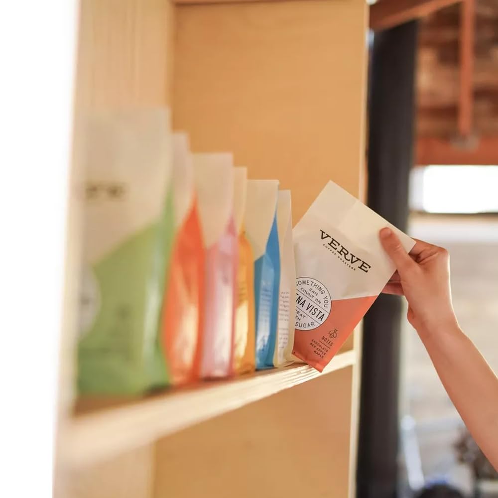 Verve Coffee Roasters Whole Bean Coffee Buena Vista Blend | Dark Roast, Arabica, Direct Trade, Resealable Pouch | Enjoy Hot Or Cold Brew | Ideal For French Press | 12Oz Bag