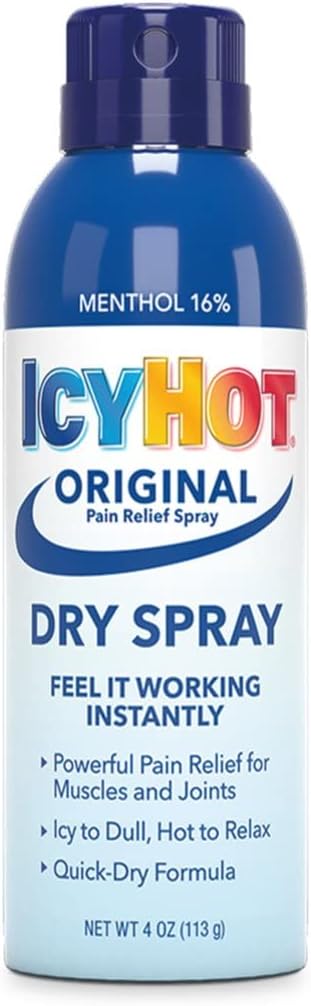 Icy Hot Maximum Strength Medicated Pain Relief Spray, 3.7 Ounces (Pack of 4)