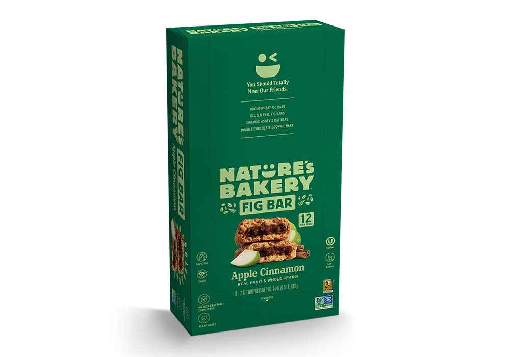 Nature'S Bakery Whole Wheat Fig Bar, Vegan + Non-Gmo, Apple Cinnamon (12 Count)