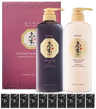 Daeng Gi Meo Ri - Ki Gold Premium Shampoo, Treatment, And Travel Pouch Set (10Ml Pouch)