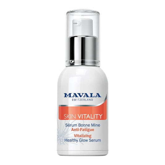 Skin Vitality Healthy Glow Serum | Anti-Fatigue Formula Revitalizes, Protects Skin | Vitamin C, Apricot Oil | For Energized, Radiant Complexion | 1.0 Oz