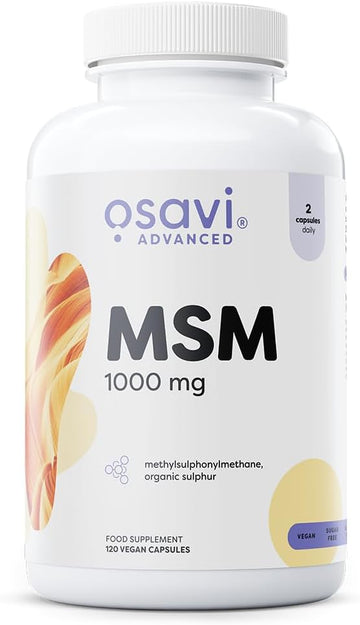 Osavi Msm, 1000 Mg – 120 Vegan Capsules | Supports Joint Health & Skin Elasticity | Methylsulphonylmethane For Collagen & Keratin Production