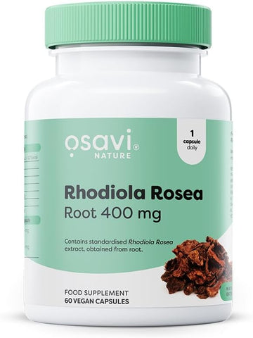 Osavi Rhodiola Rosea Root 400Mg – 120 Vegan Caps | Adaptogenic Support For Reducing Stress–Induced Fatigue And Enhancing Mental & Physical Wellbeing