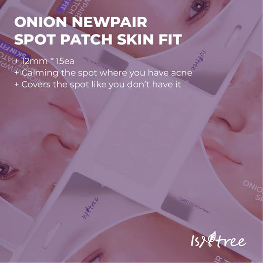 Isntree Onion Newpair Pimple Patch Skin Fit (15 Patches) Invisible Matte Patch | Blemish Care | Spot Care | Ultra-Thin Tapered Edge