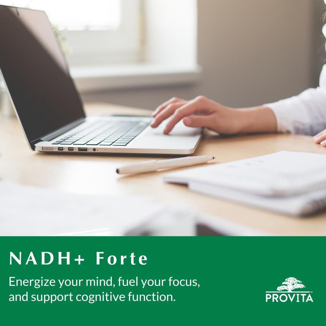 Provita Nadh+ - High Potency Cellular Energy Booster - Supports Mental Clarity, Focus & Cognitive Health - 100% Vegan Formula (60 Capsules) : Health & Household