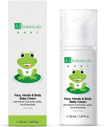 Dr Botanicals Face, Hands & Body Baby Cream | With Almond, Chamomile, Jojoba, Oat & Shea Butter | Dermatologically Tested, 99.67% Natural, 100% Vegan | 50Ml