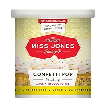 Miss Jones Baking 90% Organic Birthday Buttercream Frosting, Perfect for Icing and Decorating, Vegan-Friendly: Confetti Pop (Pack of 3) : Grocery & Gourmet Food