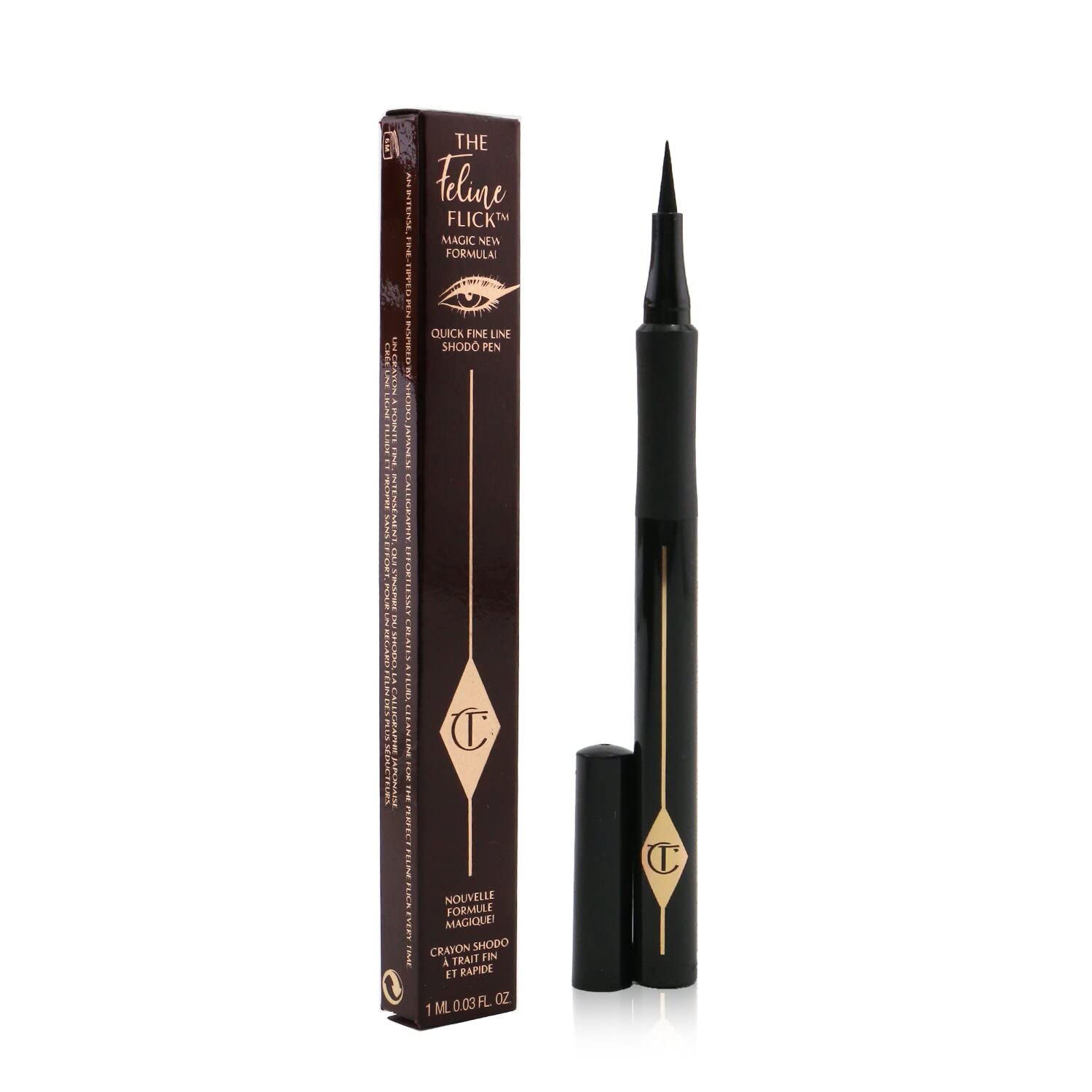 Charlotte Tilbury 'The Feline Flick' Quick Fine Line Shodo Pen Panther : Beauty & Personal Care