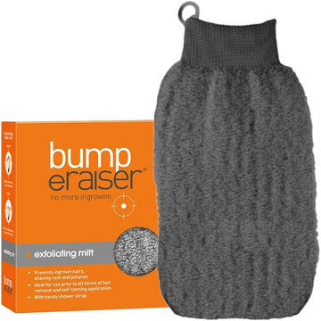 Bump Eraiser Exfoliating Mitt For Use After Hair Removal To Reduce The Chances Of Ingrown Hairs Or Before Tanning
