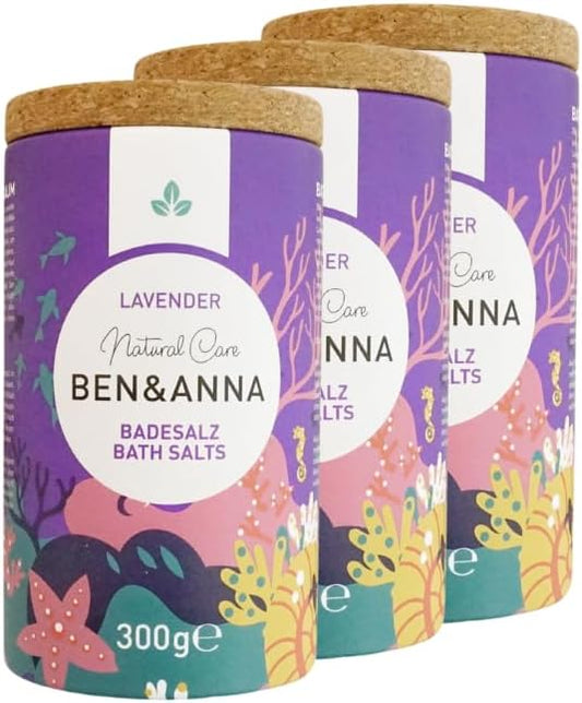 Ben & Anna - Premium Cornflower Bath Salts For Muscle Relaxation Bath With Sea Salt - Perfect Bath Additive - Moisturising And Skin Cleansing With Soothing Effect (300 G (Pack Of 1), Cornflower)