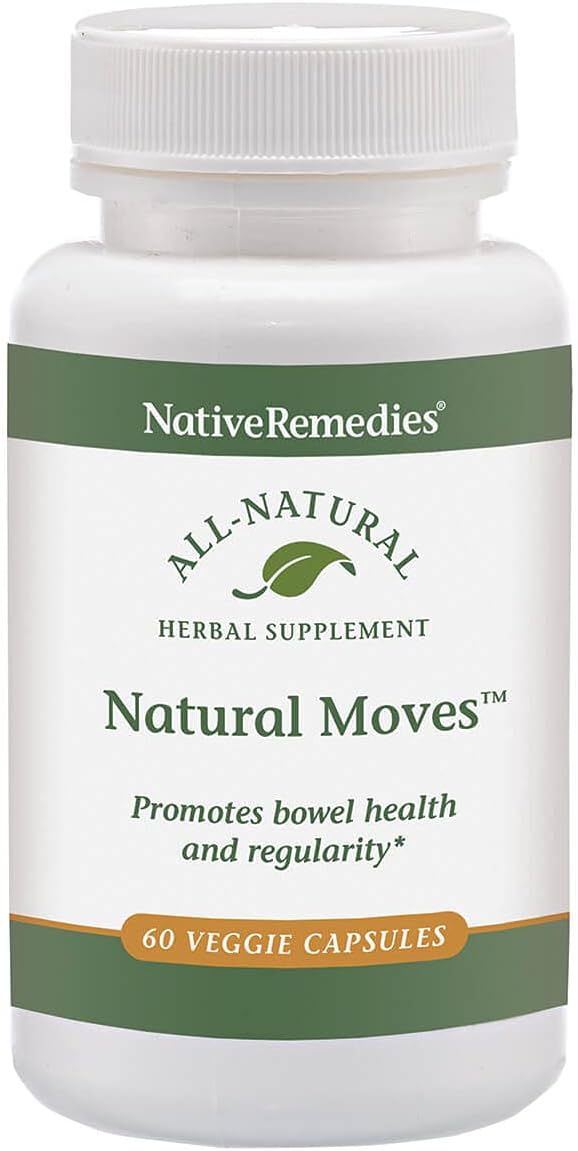 NativeRemedies Natural Moves - All Natural Herbal Supplement Promotes Bowel Health and Regularity as Related to Constipation - 60 Veggie Caps